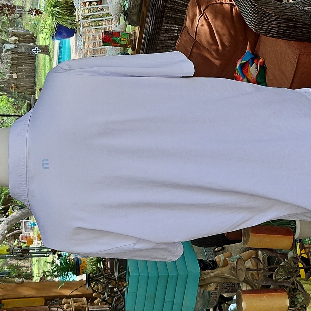 Travis Mathew Tropical Golf Polo Shirt Size XL White Cotton Blend Spanish Oaks - Picture 6 of 9